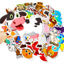50pcs Cartoon Animal Waterproof Stickers Laptop Skateboard Refrigerator DSEAU