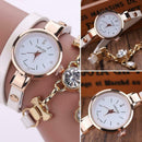 Fashion Leather Casual Bracelet Watch Women Dress quartz Watch White A