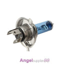 55/60W 4x H4 12V Car Super white Xenon Halogen Light Bulb Headlight Lamp Blue