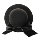Ladies Mini Top Hat Fascinator Burlesque Millinery w/ Bowknot - Black D2X7