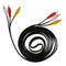 10ft Triple 3 Male RCA Composite Audio Video DVD TV Cable Cord Black Z4H4