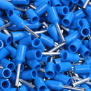 1000Pcs AWG 22 Wire Copper Crimp Insulated Pin End Ferrules Terminal blue V