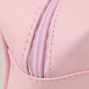 Pink Handbag Eyelashes Cosmetic Bag PU Makeup Pouch Beauty Case Travel Organi FU