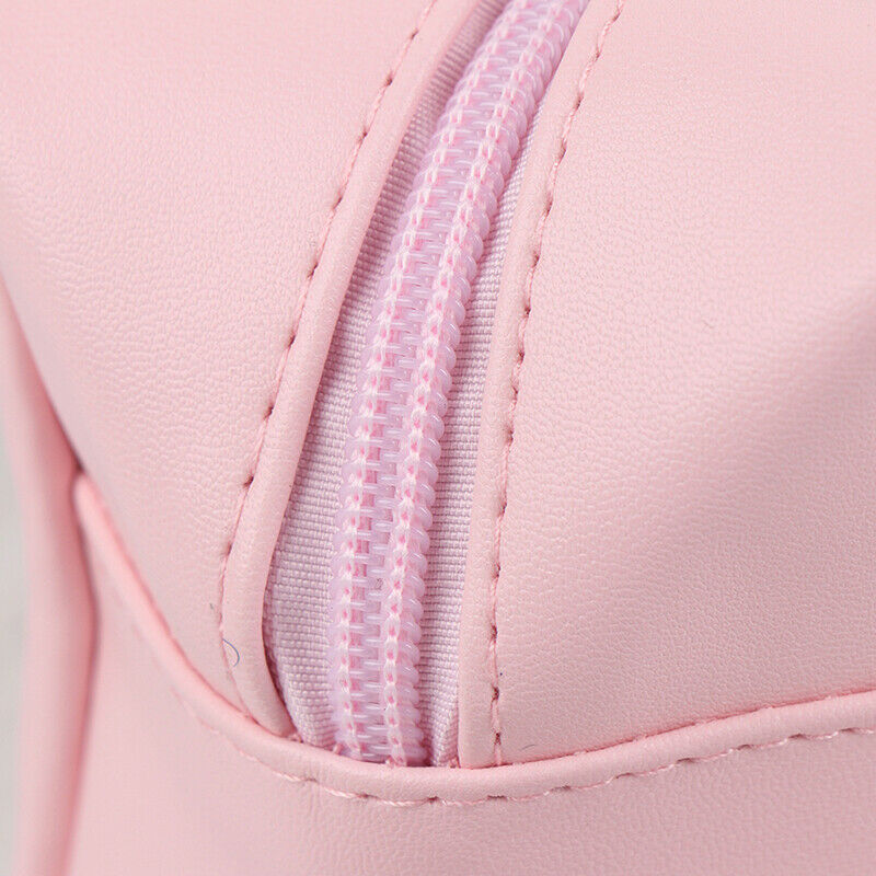 Pink Handbag Eyelashes Cosmetic Bag PU Makeup Pouch Beauty Case Travel Organi FU