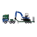 1:50 Scale Engeering Car Series Flatbed Trailer+Excavator for Kids Toys Gift