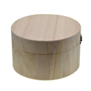 Unpainted Wooden Storage Box Case Round for Jewelry Small Gadgets Gift Wood DIY