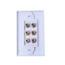 6 Speaker Post Banana Plug Audio Surround Wall Face Plate