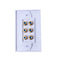 6 Speaker Post Banana Plug Audio Surround Wall Face Plate