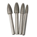 4 pcs diamond rod 6 mm Coating Grinding Burrs Bits 6 / 8 / 10 / 10 mm