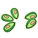 10 pcs avocado patches badge for clothing iron embroidered patch applique DIY3C