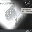 4 Bay 2.5 To 3.5" HDD Metal Adapter Mounting Bracket Hard Drive Disk Holder Rack