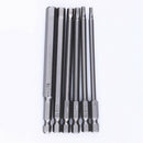 6Pcs 100Mm Length 1/4 Inch Hex Screwdriver Bit Set Shank Magnetic Hexagon H C2X5