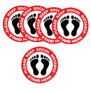 Set 5 Social Distancing Safety Floor Decals Stickers Notice Caution Shop A