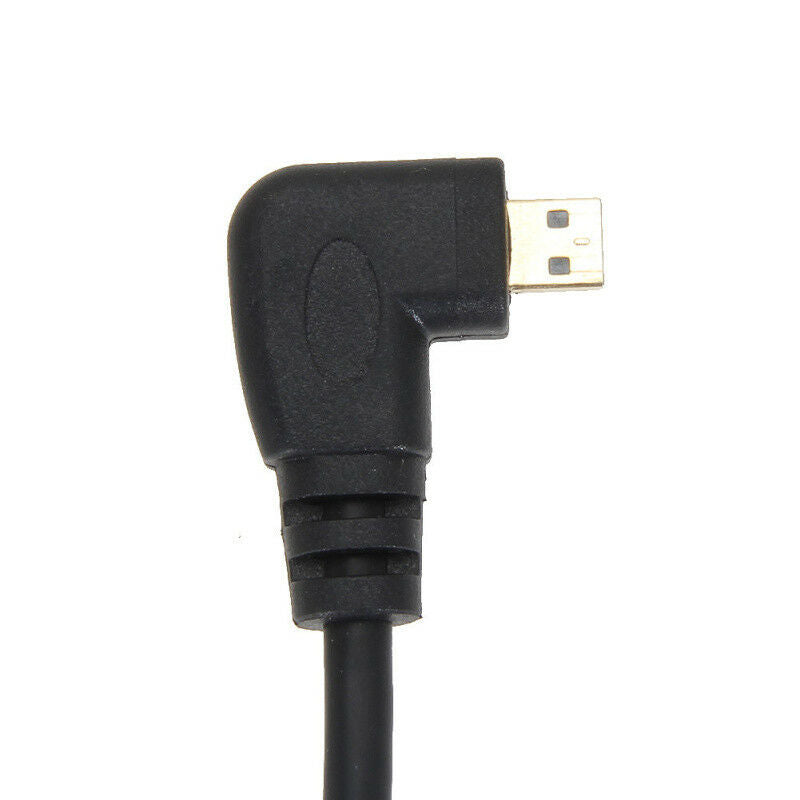 Right Angle HDMI Male D Mini To HDMI Female A Convertor Adapter Cable 1080P