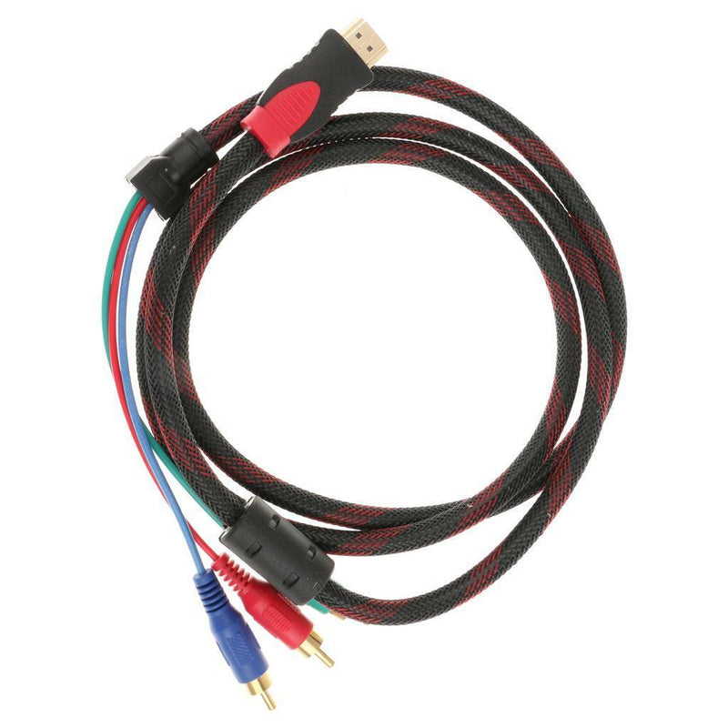 HDMI to RGB / 3RCA Component Converter Adapter Video / Audio AV Cable Cord Lead