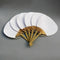 20pcs Pure white bamboo handle blank calligraphy painting blank group fan f L8R7