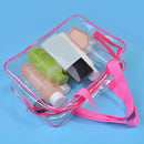 Hot 3pcs Clear Cosmetic Toiletry PVC Travel Wash Makeup Bag  Rose A