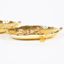 Fine trendy Jewelry plate storage tray ceramic key plate electroplating gol P1E5