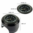 Waterproof Motorcycle Clock 22-25mm Handlebar Watch Luminous Quartz Clock A