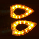2x Durable 12V Motorcycle LED Turn Signal Light Indicator Blinker Yellow L KYH