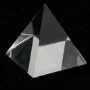 2.4" Transparent Crystal Optical Pyramid  Paperweight Collectible Gift