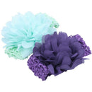 10 Pieces Babys Girls Headband in Chiffon Flower Knot for Hair