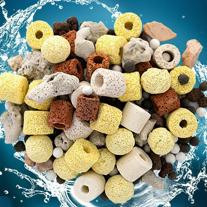 Aquarium Fish Tank Filter Media Activated Carbon Ceramic Ring Biological Ball50g