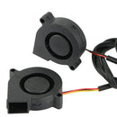 2Pcs Black Brushless DC Cooling Blower Fan 5015 5V 50x50x15mm