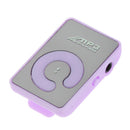 Mini Fashion Clip USB Hifi MP3 Player Support Micro SD Outdoor Purple