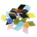 600pcs Rhombus Triangle Glass Mosaic Tiles Pieces DIY Crafts Material 12mm