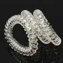 3Ã— Women Clear Elastic Rubber Hairband Phone Wire Hair Tie Rope Band Ponytail