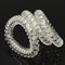 3Ã— Women Clear Elastic Rubber Hairband Phone Wire Hair Tie Rope Band Ponytail