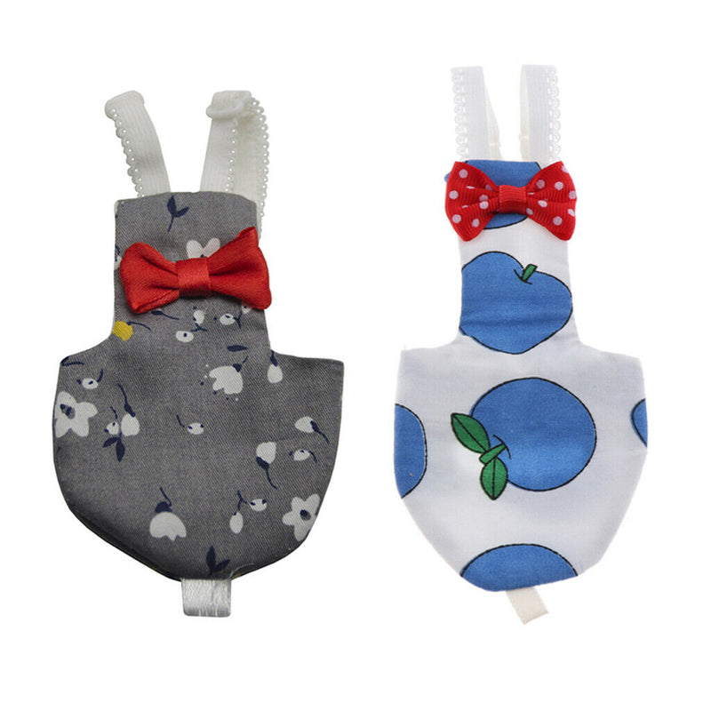 2 Pieces Fabric Cloth Breathable Cockatiel Parrot Bird Diaper Nappy Flight Suit