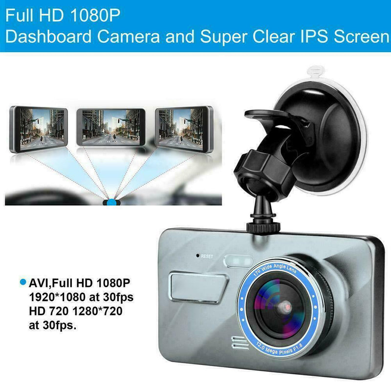 4" Vehicle HD 1080P Car Dashboard DVR Camera Video G-Sensor Dash Recorder U9M0