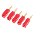10 Pcs Black & Red 2mm Banana Plug Connectors Jack for Speaker, Easy to Solder