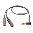 Elbow 3.5mm male to female one audio cable couple headphone extension cable
