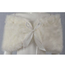 Ivory Plush Faux Fur Women Wedding Wraps Shrug Bolero Jackets Bridal Coat S