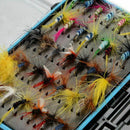 64pcs Dry Flies Bass Salmon Trouts Flies Nymph and Streamer Fly Fishing fli A7K3