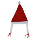 Cute White Rim Santa Christmas Hat Xmas Bonnet Decoration With Braids