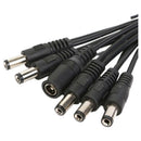 5 Way Pedal Guitar Effects 9V Power Supply Adapter Cable Splitter Black J6R4
