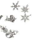 10x Multi Style Snowflake Snowman Christmas Charms Pendants for DIY Jewelry