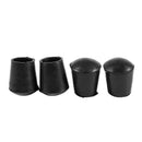 Rubber Furniture Table Foot Cover Tips Protector 15mm Inner Dia 4 Pcs M4Z8
