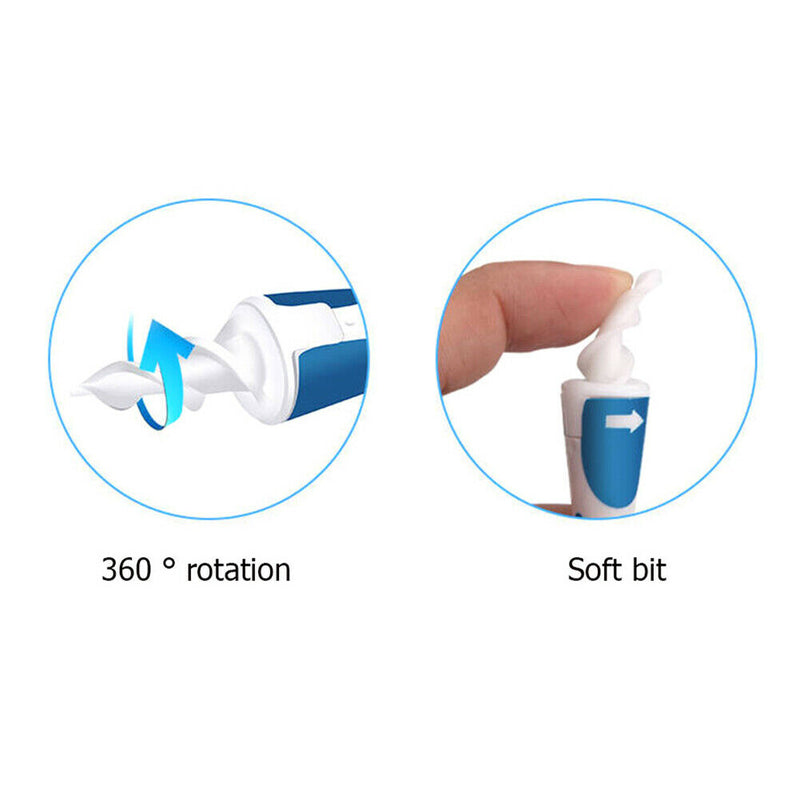 2pcs Spiral Earwax Remover Earpick Manual Rotating Ear Cleaner with 32 Tips