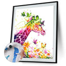 Frameless Painting By Numbers DIY Giraffe Hand Painted Canvas Oil Picture
