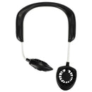 Black Portable Mini Double Head Fan Neckband Fan With Usb Rechargeable Air  E9B6