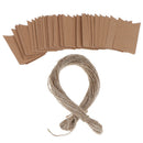 100X Blank Kraft Jewelry Price Wedding Label String Price Tags With String 20mME