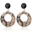 4X(Women'S Geometric Pendant Earrings Large Earrings Snakeskin Party JewelrK7X7)