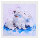 Set 3 Creative Art Oil Painting Canvas Picture Dog Cat Home Decor 40x40cm