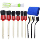 11 Pieces Auto Detailing Brush Set Including 6 Pcs Natural Boar Hair Detail