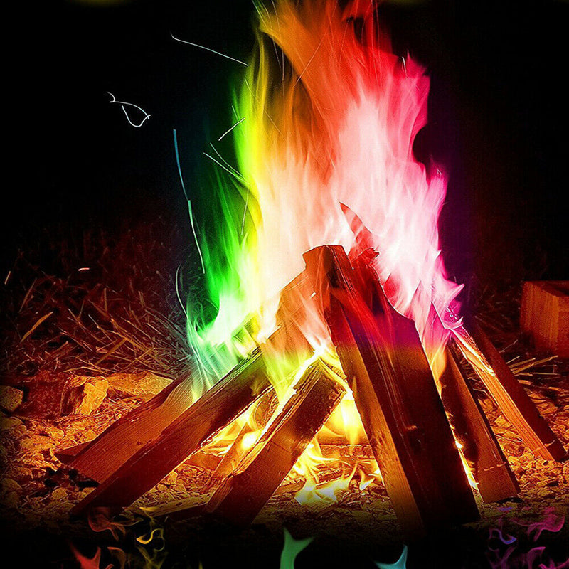 Mystical Fire Magical Games Tricks Bonfire Camp Fire Colorful Flame Powder Fun